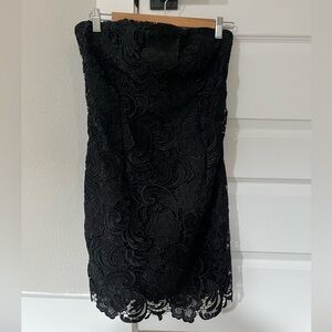Adrianna Papell Black mini strapless dress. Like new.